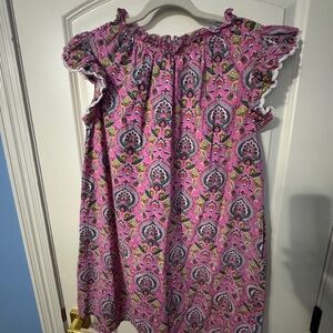 THML Pink Paisley Dress with Ruffles